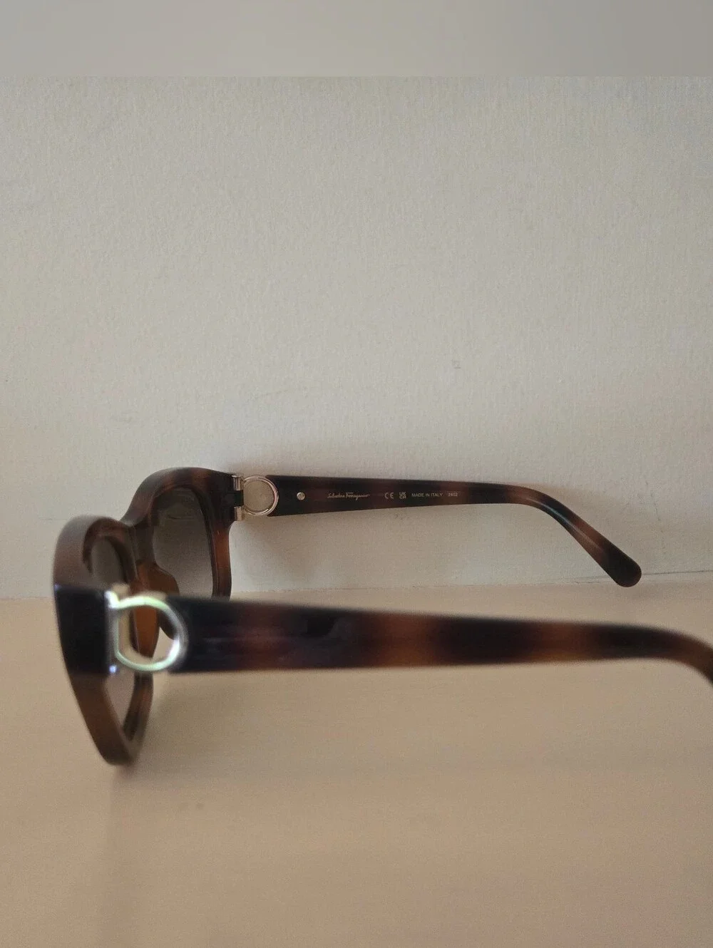 Ferragamo Rectangle Tortoise Sunglasses Gradient Lens - SF1012S Italy 53-19-140